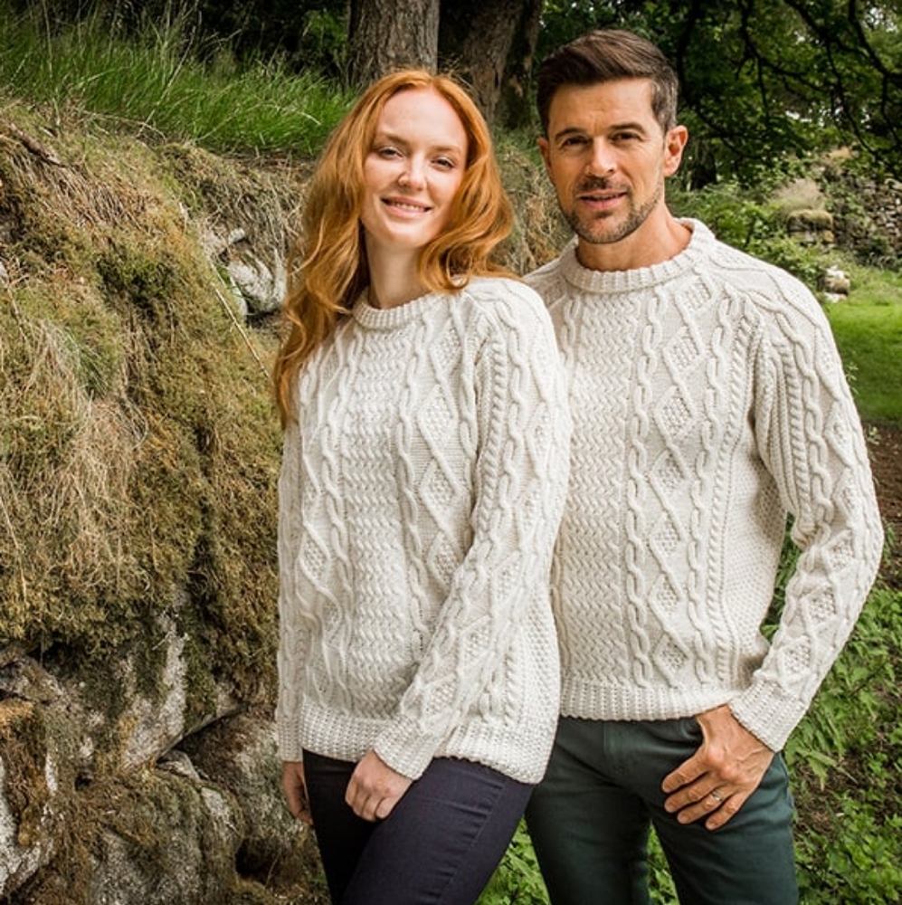 Kilkenny Hand Spun Yarn Irish Cotton Thick Sweater- Size: M - Picture 5 of 6